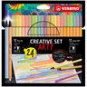 Kuitukärkikynä Stabilo Creative Set Pen 68 + Point 88, 24kpl