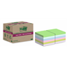 Viestilappu Post-it Super Sticky Eco 76x76mm värilaj 12 kpl