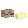 Viestilappu Post-it Super Sticky Eco 76x76mm keltain 12 kpl