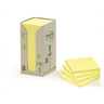 Viestilappu Post-it Eko 654 76x76mm keltainen 16 kpl