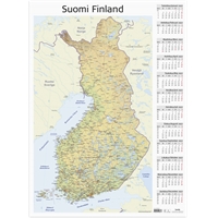 Kalenteri Seinälehti Suomen kartta 2027