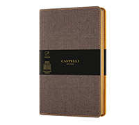 Muistikirja Castelli Milano Harris Tobacco Brown A5 ruudut 224s