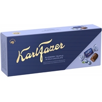 Suklaakonvehti Fazer Mustikkatryffeli 250 g - maitosuklaata, tryffelitäytettä, aitoa mustikaa