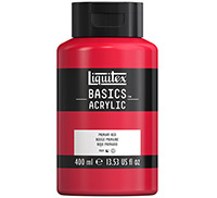 Akryyliväri Liquitex Basics peruspunainen 400 ml - vesipohjainen, laadukkaat pigmentit