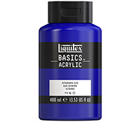 Akryyliväri Liquitex Basics ultramariininsininen 400 ml - vesipohjainen, laadukkaat pigmentit