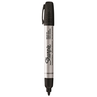 Merkkauskynä Sharpie Metal pyöreä musta - tarttuu pysyvästi useimmille pinnoille