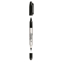 Huopakynä Sharpie Twin Tip musta EF+F - tarttuu pysyvästi useimmille pinnoille