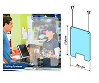 Siirry tuotteeseen Pisarasuoja - suojapleksi ripustettava 66 x 99 cm + kiinnitys