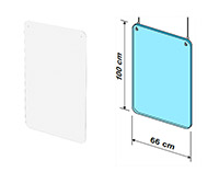 Pisarasuoja - suojapleksi ripustettava 66 x 99 cm