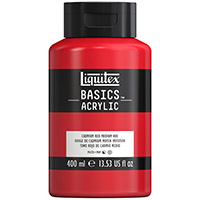 Siirry tuotteeseen Akryyliväri Liquitex Basics kadmiuminpunainen medium 400 ml - vesipohjainen, laadukkaat pigmentit