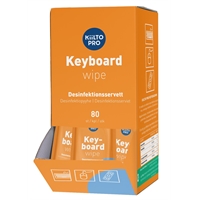 Puhdistusliina Kiilto Keyboard 55210 /80kpl yksittäispakattu - hajusteeton, desinfioiva, biohajoava