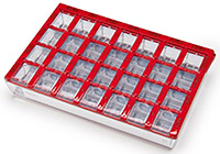 Siirry tuotteeseen Lääkedosetti Medi punainen ruotsinkielinen - neljä lokeroa viikon jokaiselle päivälle