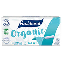 Tamponi Vuokkoset Normal Organic /16 - 100 % luomupuuvillaa