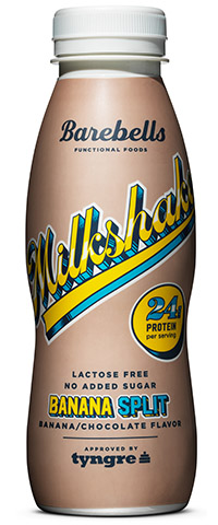 Proteiinipirtelö Barebells Banana Split laktoositon 330ml /8 kpl ltk - ei lisättyä sokeria