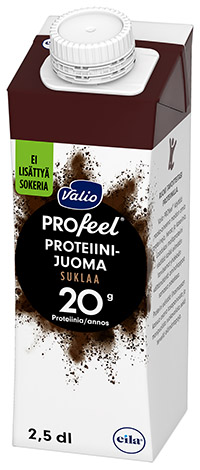 Proteiinijuoma PROfeel suklaa UHT laktoositon 2,5 dl - loistava välipala, ei lisättyä sokeria