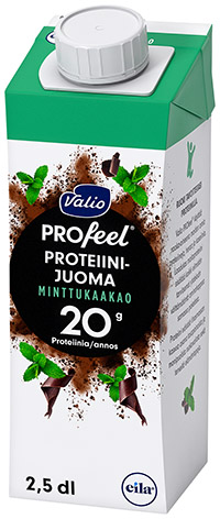 Proteiinijuoma PROfeel minttukaakao UHT laktoositon 2,5 dl - loistava välipala, ei lisättyä sokeria