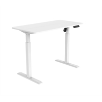 GetUpDesk Elite sähköpöytä 120x60cm valkoinen - korkeus 730 - 1210 mm, painikeohjain muistipaikoin