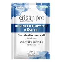 Desinfektioliina käsille Erisan Pro yksittäispakattu /250 kpl - biohajoava, hoitava, hajusteeton
