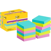 Viestilappu Post-it Super Sticky Cosmic 47,6x47,6mm /12 - PEFC-paperi, kasviperäinen liima