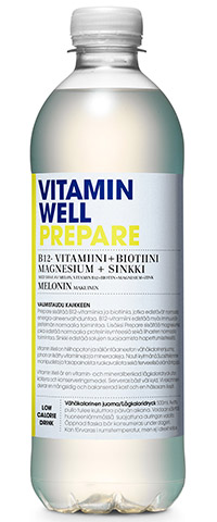 Vitamiinivesi Vitamin Well Prepare 500ml /12-pack (pantti ei sis.) - biotiini, magnesium, B12