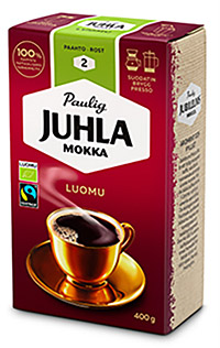 Kahvi Juhla Mokka luomu SJ 400g Reilu Kauppa