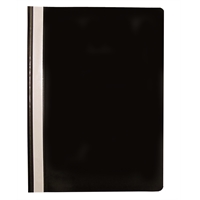 Pikanitojakansio A4 PP musta - ohut muovikansio, kirkas kansi ja värillinen takakansi