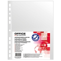 Siirry tuotteeseen Kansiotasku OFFICE PRODUCTS A4 60 mic PP kirkas /100 - antistaattinen, 11 reiän yleisrei'itys
