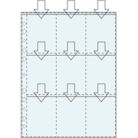 Keräilykorttitasku 7X9cm A4  PP 18 taskua /10 kpl per pussi