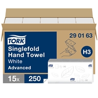 Käsipyyhe Tork Soft Singlefold H3 /3750 arkkia - kustannustehokas ja toimiva käsipaperi