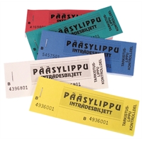 Pääsylippu numeroitu