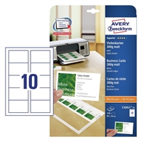 Käyntikorttiarkki Avery C32011-25 /250