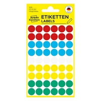 Etiketti Avery 3088 12/270 pyöreä värilajitelma