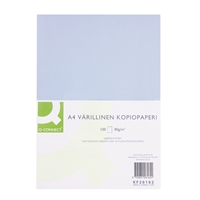 Kopiopaperi Q-CONNECT A4 80g vaaleansininen /100 arkkia