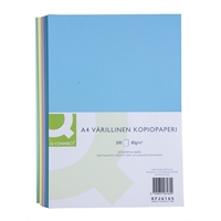 Kopiopaperi Q-CONNECT A4 80g värilajitelma vaalea /200 arkkia