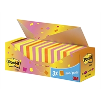 Viestilappu Post-it 654 76X76 värilajitelma etupakkaus /24 kpl pkt - 100% PEFC-sertifioitua paperia