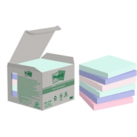 Viestilappu Post-it Eko 76X76 mm Nature värilaj /6 kpl - 100% kierrätyspaperia, kierrätyspakkaus