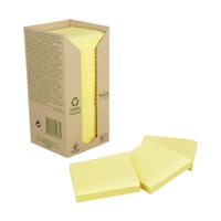 Viestilappu Post-it Eko 654 76X76mm Canary Yellow /16 kpl pkt - 100 % uusiopaperia, PEFC-sert