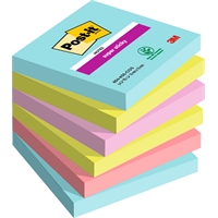 Viestilappu Super Sticky 76x76 Cosmic 6 kpl - 60% liima-aineesta kasvipohjaista, PEFC-sertifioitu