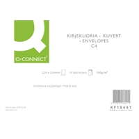 Tarrakuori Q-CONNECT C4 100g valkoinen sisuspainatus /10