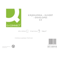Uusiokuori Q-CONNECT C4 100g tarra ruskea /10