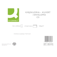 Uusiokuori Q-CONNECT C5 100g tarra ruskea /25