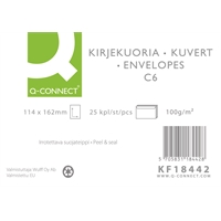 Uusiokuori Q-CONNECT C6 100g tarra ruskea /25