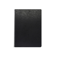 Kierrevihko pahvikantinen A4/80 ruudut 7 x 7 mm musta - kannet 100% kierrätysmateriaalia