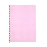 Kierrevihko A4/80 muovikantinen rosa - kotimainen, Joutsenmerkki
