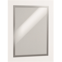 Infotasku / infokehys Duraframe A3 hopea /2 kpl pkt - magneettikehys on helppo avata ja sulkea