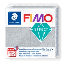 Askartelu- ja muovailumassa Staedtler Fimo effect hopea glitter - uunissa kovetettava