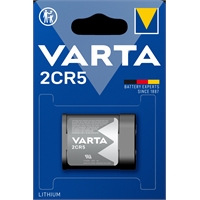 Paristo Varta Photo Lithium 2CR5 6.0 V - 1400 mAh, toimii lämpötiloissa -20°C- +70°C
