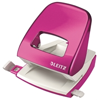 Lävistäjä Leitz NeXXt WOW 5008 8 cm metallinpinkki - kapasiteetti 30 arkkia, takuu 10 vuotta