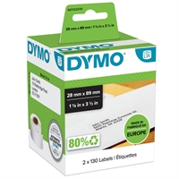 Tarra Dymo LW 89x28mm osoite pieni /2 - pieni osoitetarra pysyvällä liimalla