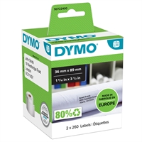 Tarra Dymo LW 89x36mm osoite iso /2 - iso osoitetarra pysyvällä liimalla
